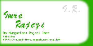 imre rajczi business card